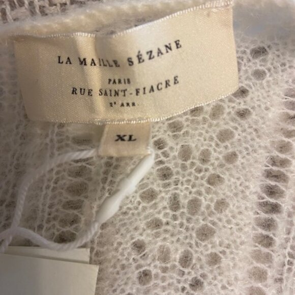 Sezane Ivory V-Neck Sweater - Picture 5 of 10